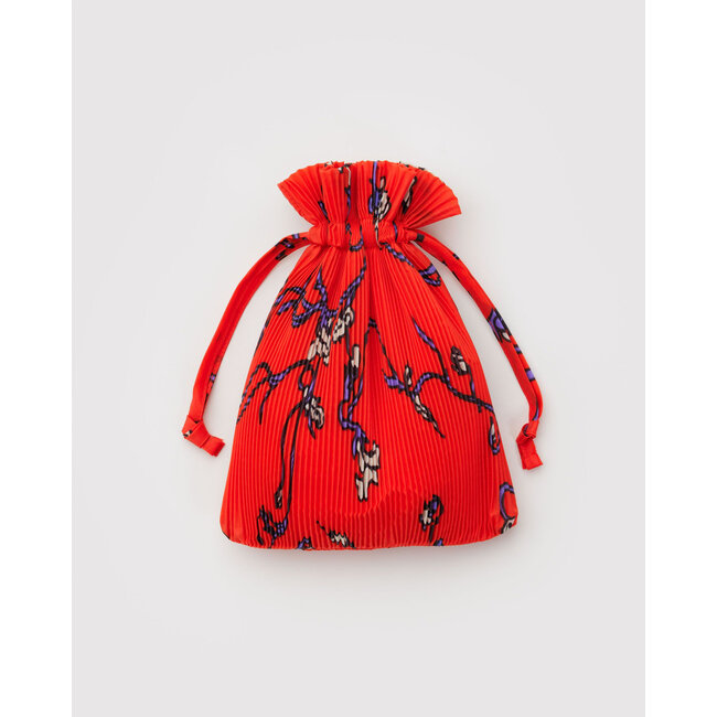 Baggu Pleated Baggu - Red Snapdragon