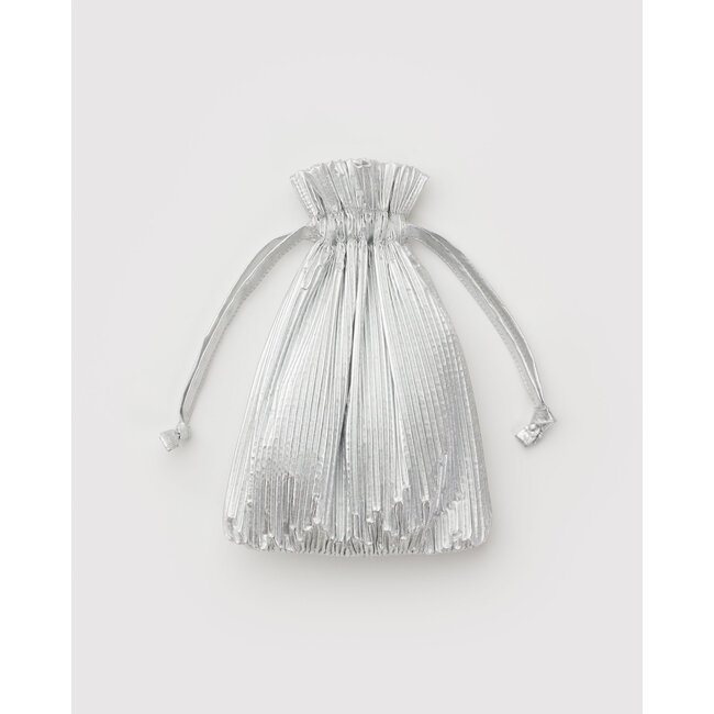 Baggu Pleated Baggu - Chrome Metallic