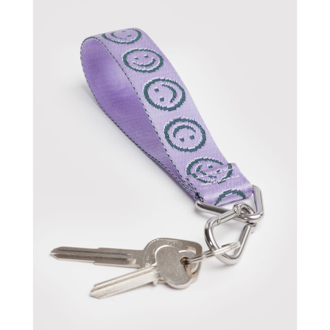 Baggu Logo Keychain - Lilac Happy