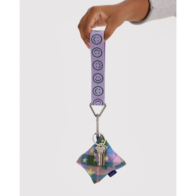 Baggu Logo Keychain - Lilac Happy