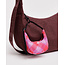 Baggu Crescent Bag Charm - Pink Star Plaid