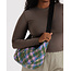 Baggu Medium Nylon Crescent Bag - Green Star Plaid