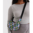 Baggu Small Nylon Crescent Bag - Green Star Plaid