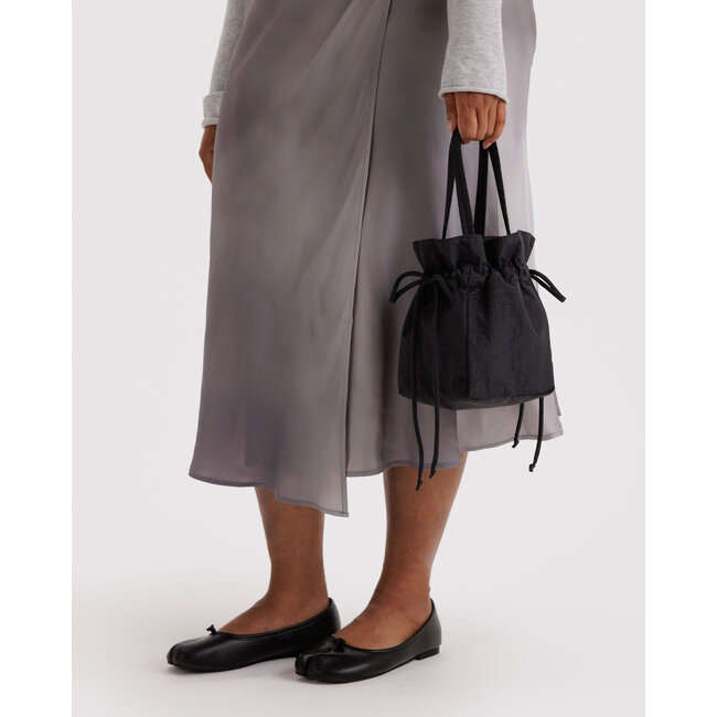 Baggu Nylon Drawstring Bag - Black
