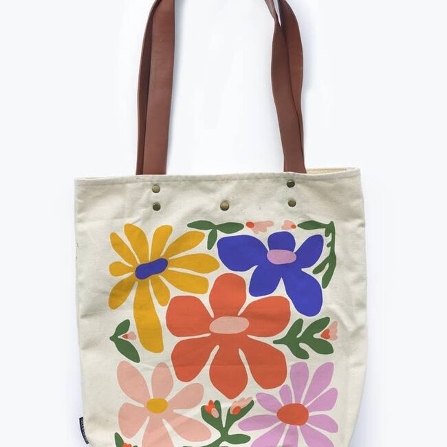 Idlewild Co. Primary Blooms Canvas Tote Bag