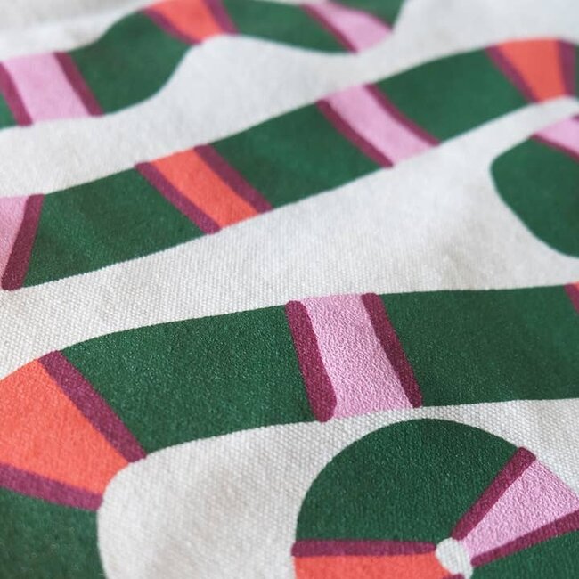 Idlewild Co. Striped Snake Canvas Tote Bag