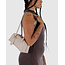 Baggu Small Recycled Leather Bowler Bag- Stone