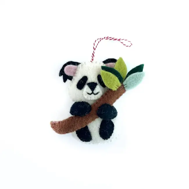 Ornaments 4 Orphans Christmas Ornament- Panda with Bamboo