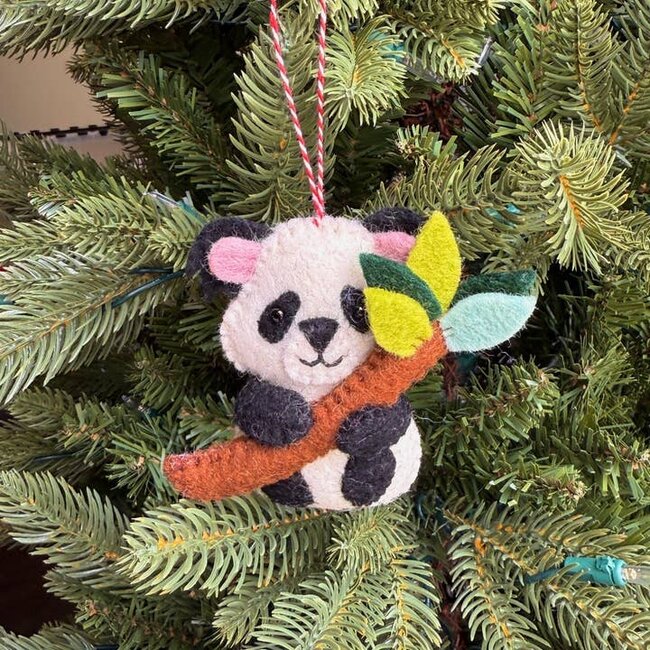 Ornaments 4 Orphans Christmas Ornament- Panda with Bamboo