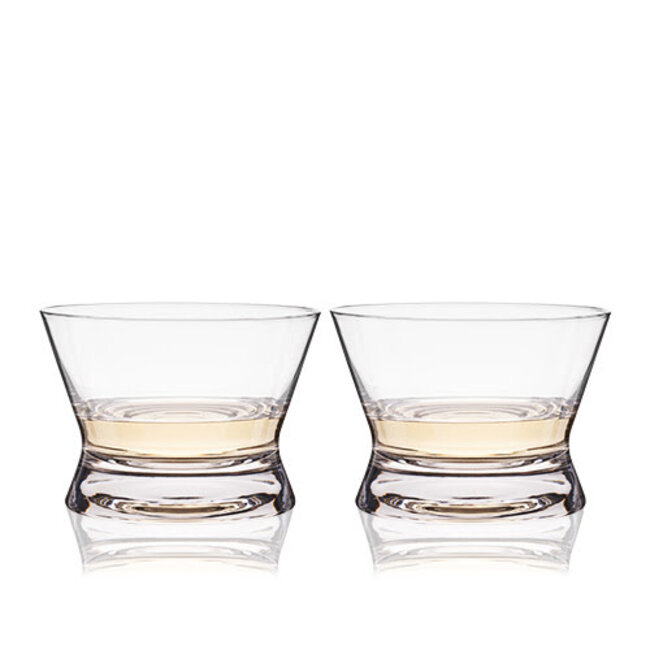 Viski Raye Crystal Tequila Tasting Glasses Set of 2