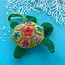Ornaments 4 Orphans Christmas Ornament- Emroidered Sea Turtle wool