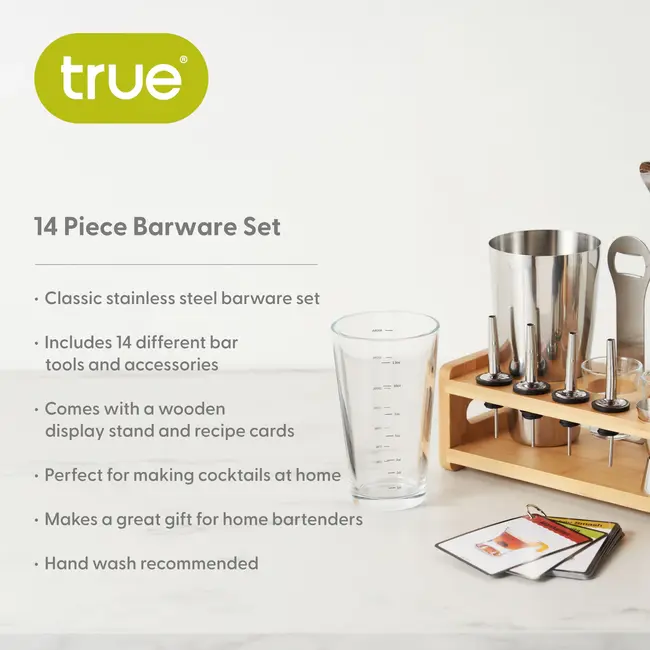 True 14 Piece Barware Set
