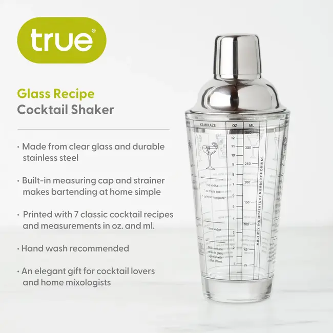 True Glass Recipe Shaker