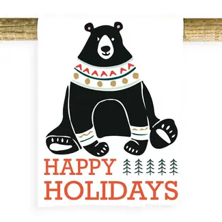 Potluck Press Holiday Towel - Happy Holidays Bear