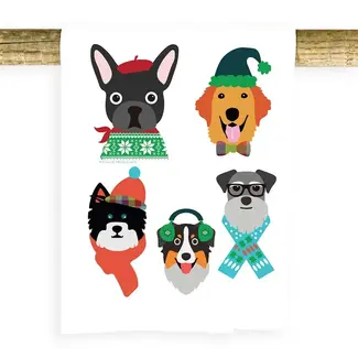 Potluck Press Holiday Towel - Holiday Dogs