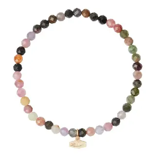 Scout Mini Faceted Stone Stacking Bracelet - Tourmaline/Gold
