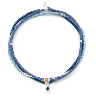 Scout Tonal Chromacolor Miyuki Bracelet Trio - Cobalt/Silver