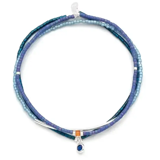 Scout Tonal Chromacolor Miyuki Bracelet Trio - Cobalt/Silver