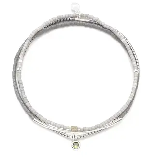 Scout Tonal Chromacolor Miyuki Bracelet Trio - Frost/Silver