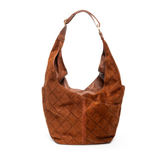 Hammitt Tom Zip-Chocolate Diamond Suede-AG