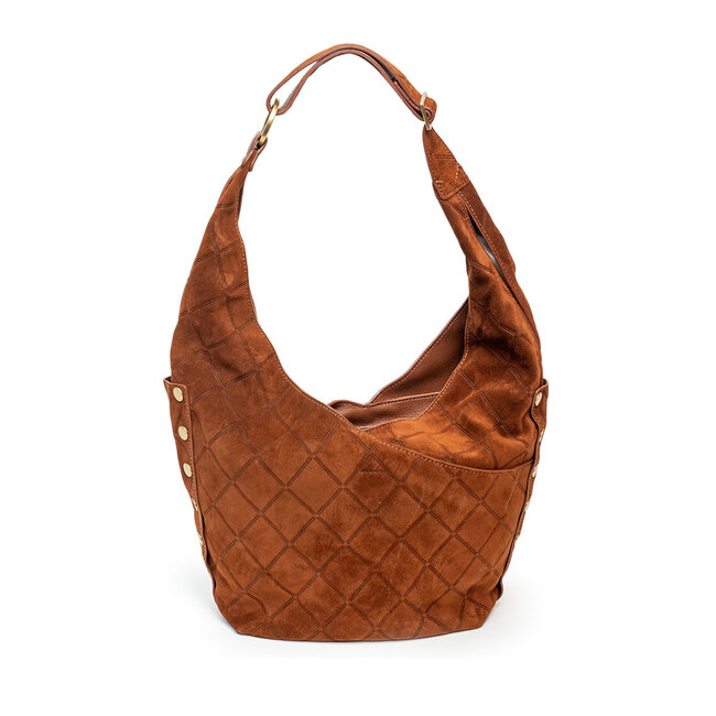 Hammitt Tom Zip-Chocolate Diamond Suede-AG