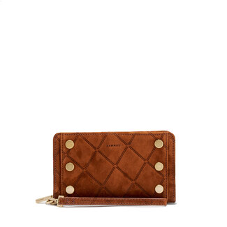 Hammitt Bryant Wallet-Chocolate Diamond Suede-AG
