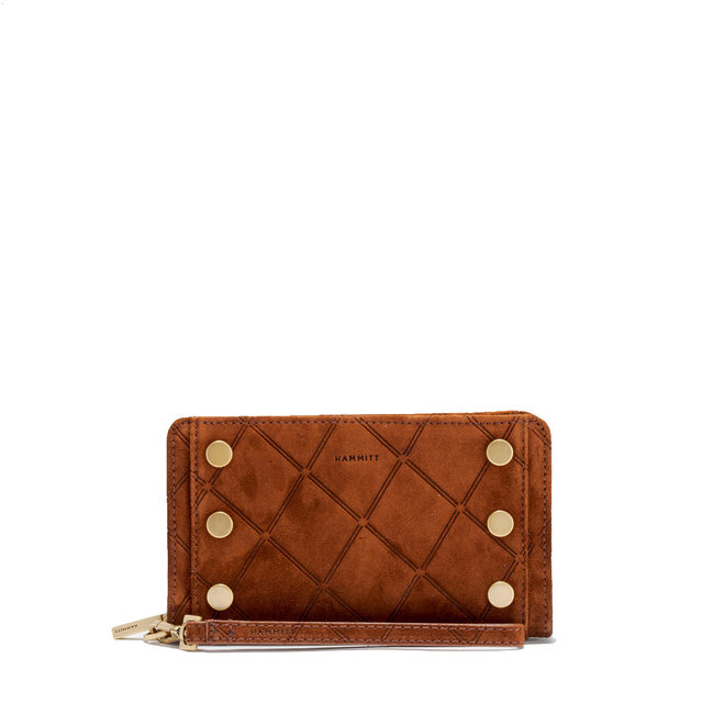 Hammitt Bryant Wallet-Chocolate Diamond Suede-AG