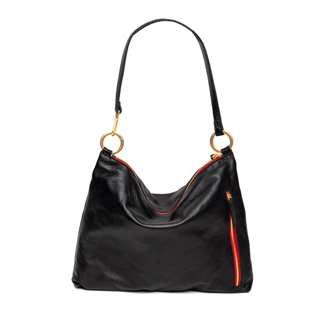 Hammitt Kyle Lrg-Black-BG-Red Zip