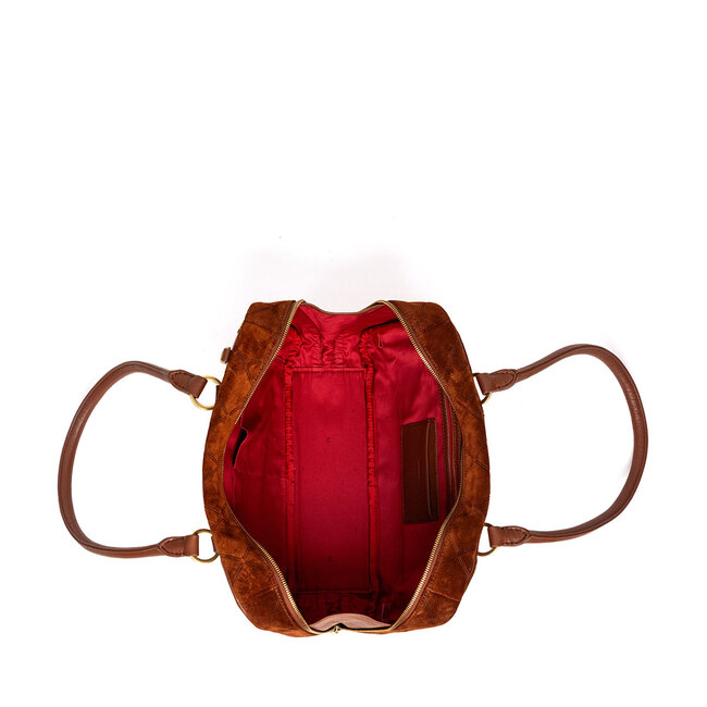 Hammitt Meredith Med-Chocolate Diamond Suede-AG