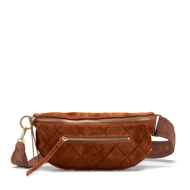 Hammitt Charles Crossbody Med-Chocolate Diamond Suede-AG