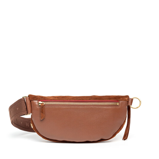 Hammitt Charles Crossbody Med-Chocolate Diamond Suede-AG