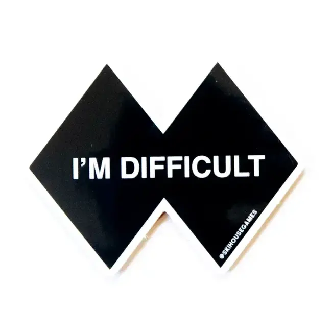 Ski House Games I'm Difficult Double Black Diamond Ski Sticker