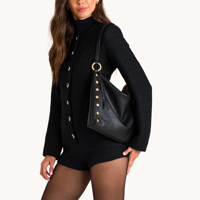 Hammitt Kyle Lrg-Black-BG-Red Zip