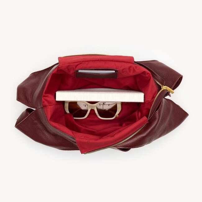 Hammitt Tom Zip-Cherrywood Pebble-BG