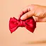 The Darling Effect Mini Satin Bow Claw Clip-Red
