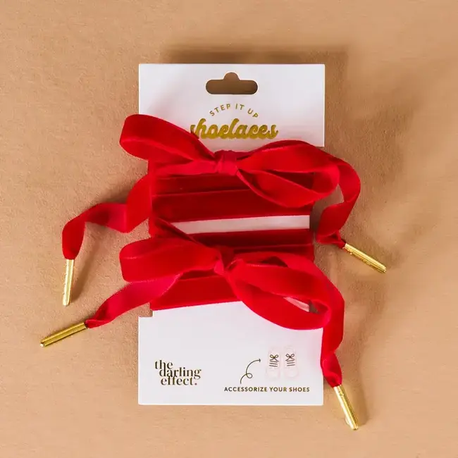 The Darling Effect Shoelaces-Velvet Red