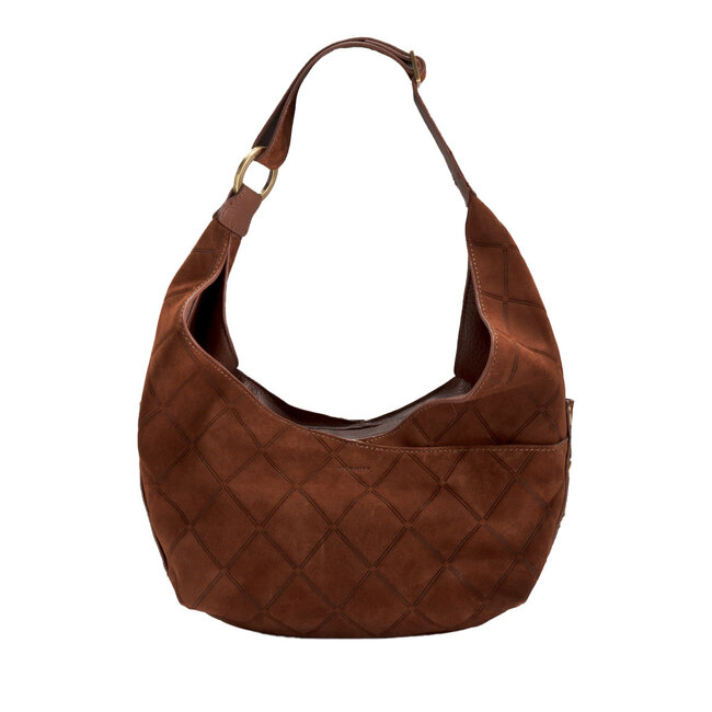 Hammitt Hammitt Tom Zip Med- Chocolate Diamond Suede- AG