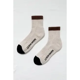 Le Bon Shoppe Color Block Girlfriend Socks- Black Coffee