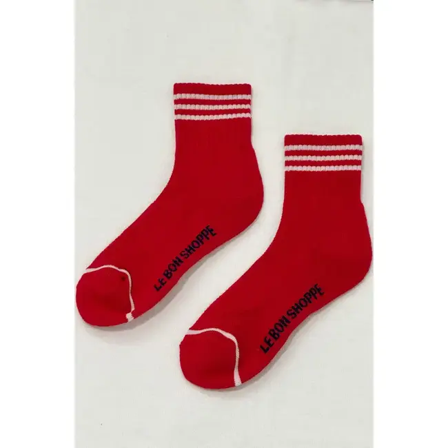 Le Bon Shoppe Girlfriend Socks- Scarlet