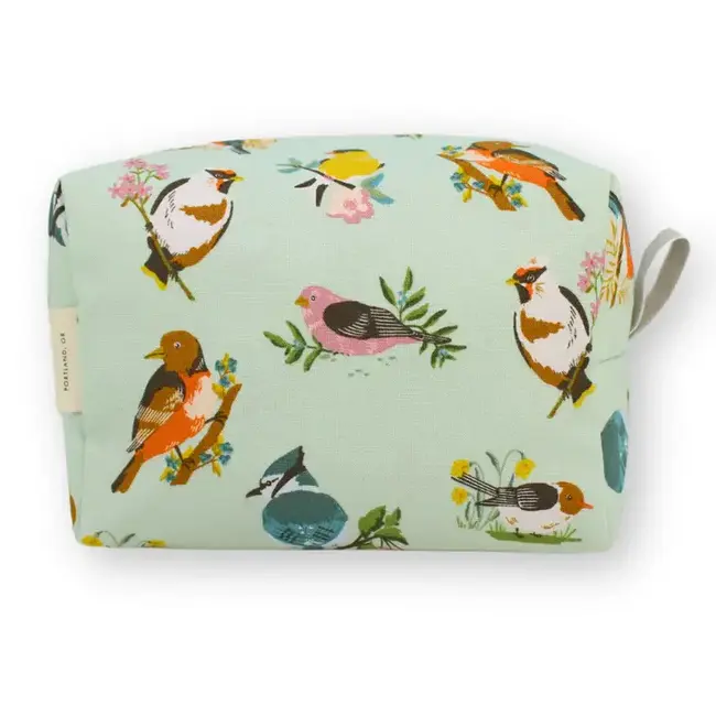Dana Herbert Accessories Medium Dopp Kit- Birds on Mint