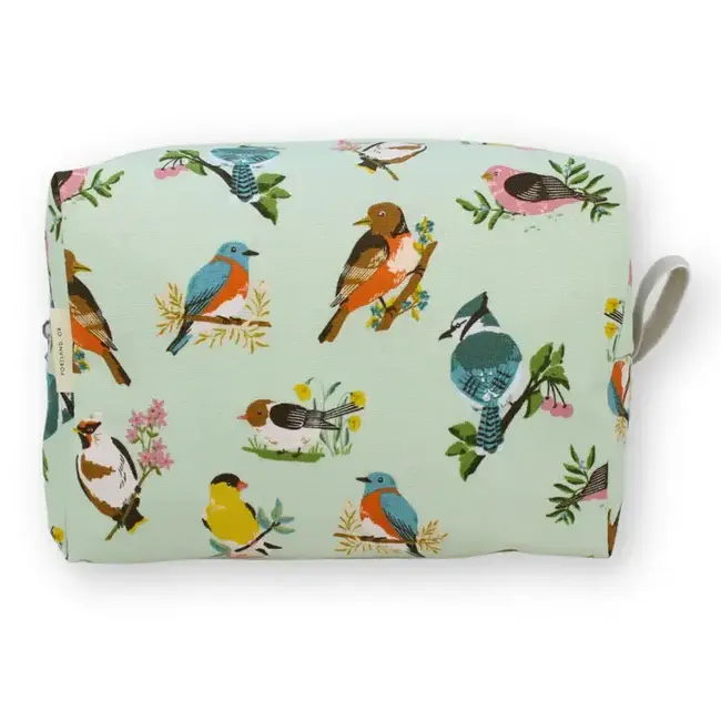 Dana Herbert Accessories Large Dopp Kit- Birds on Mint