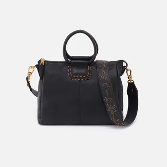 Hobo Sheila Medium Satchel- Black With Studs