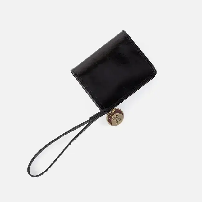 Hobo Coin Wristlet Wallet- Black
