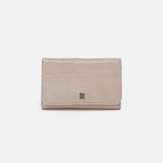 Hobo Jill Trifold Wallet- Stone Gloss