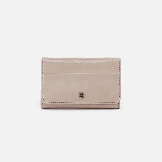Hobo Jill Trifold Wallet- Stone Gloss