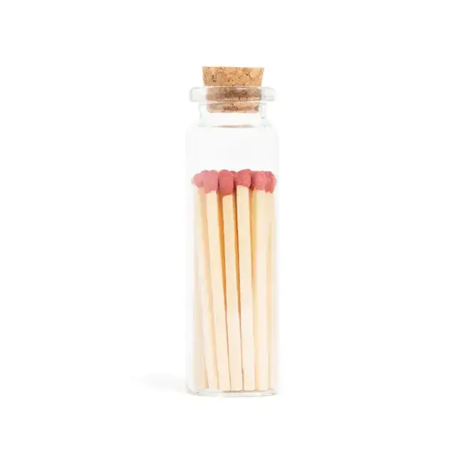Enlighten the Occasion Small Corked Vial Matches- Garnet