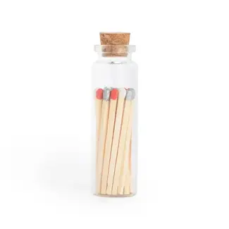 Enlighten the Occasion Small Corked Vial Matches- Silver Bells
