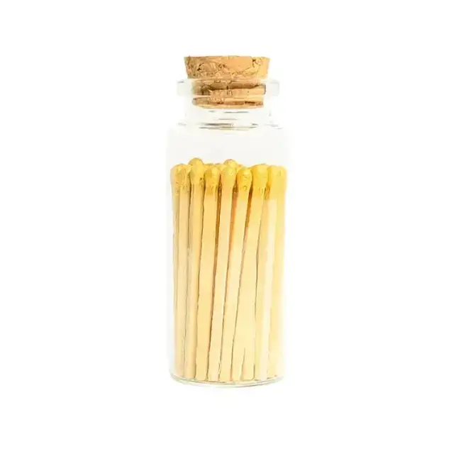 Enlighten the Occasion Medium Corked Vial Matches- Gold