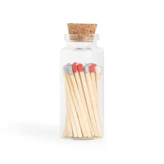 Enlighten the Occasion Medium Corked Vial Matches- Silver Bells