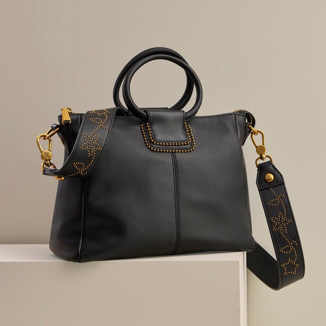 Hobo Sheila Medium Satchel- Black With Studs